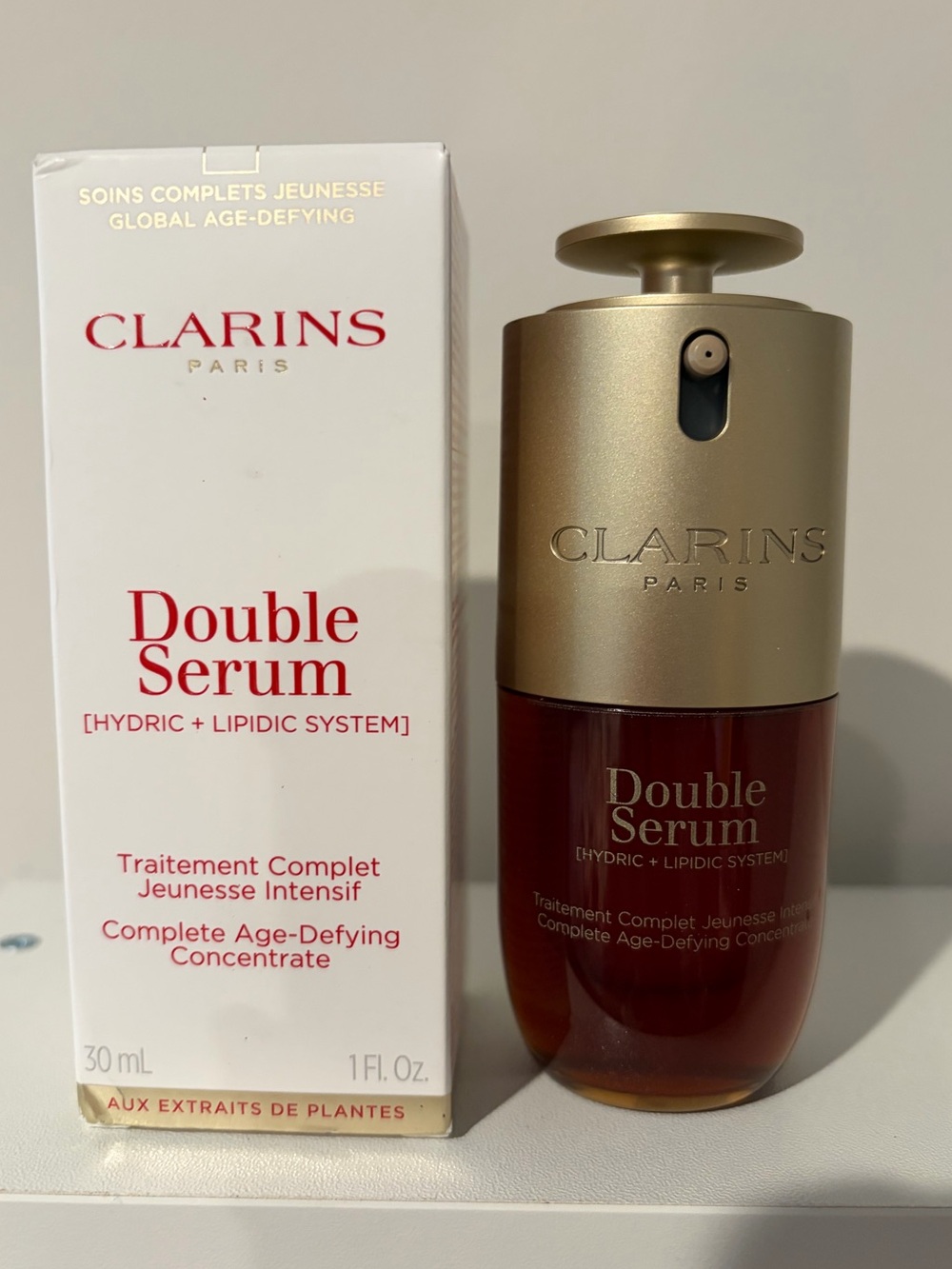 CLARINS DOUBLE SERUM COMPLETE AGE DEFYING CONCENTRATE 1 OZ NEW/AUTHENTIC